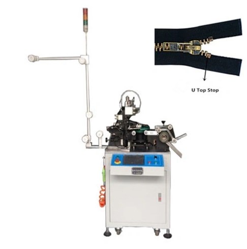Metal Zipper U Top Stop Mounting Machine